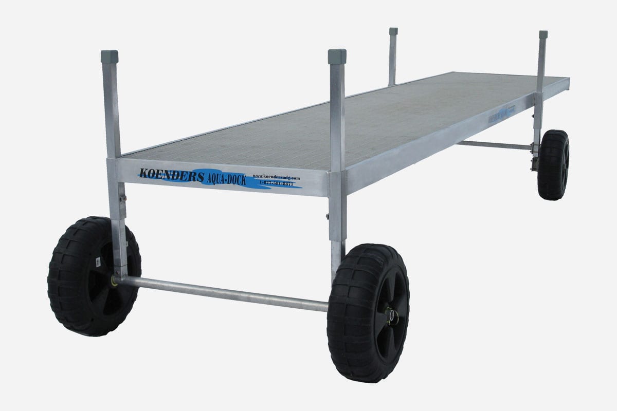 4′ x 20′ Roll in Aqua-Dock – 4-Wheel